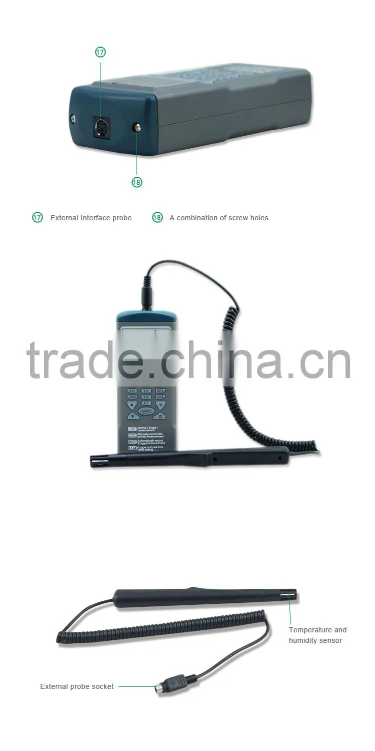 Portable Handheld Temperature Data Recorder Humidity Logger AZ9651