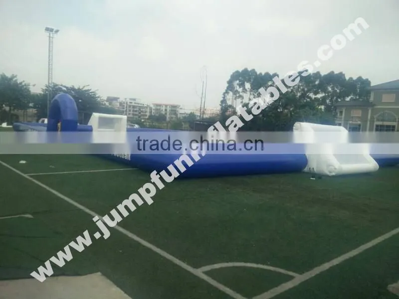 splendid Human Soap Football Field/commercial Inflatable Soccer Pitch/Water Football Field custom-made