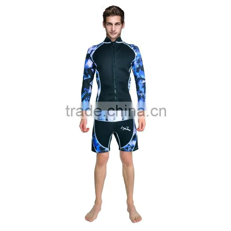 Men's high quality lycra surfing suit with zipper C1608
