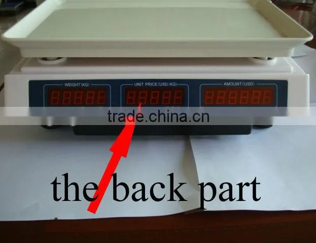 LED Display 30kg Electronic Price Balance / double dispaly low price price computing electronic scale
