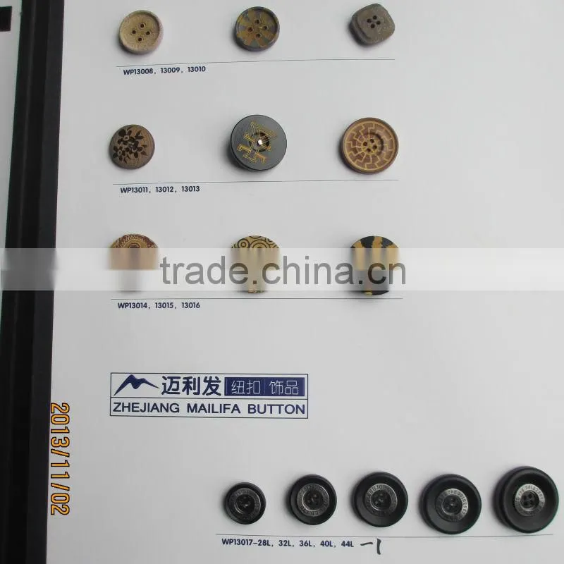 high quality laser wooden button manucfactory in wenzhou china