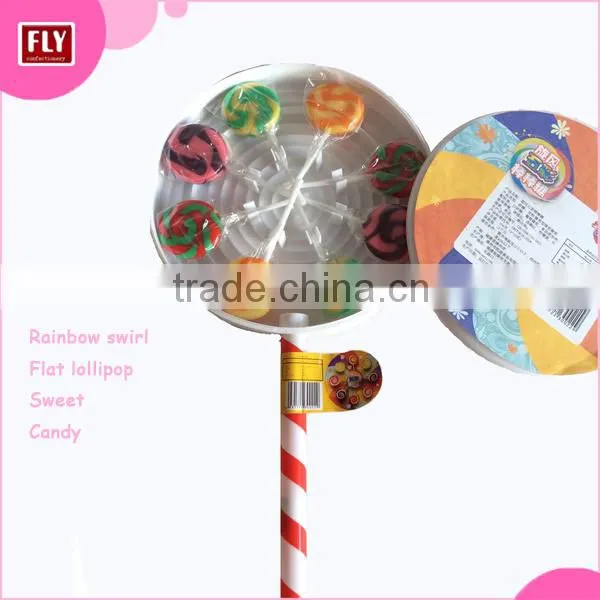 Halal Round Flat Lollipop Toys Sweets Candy