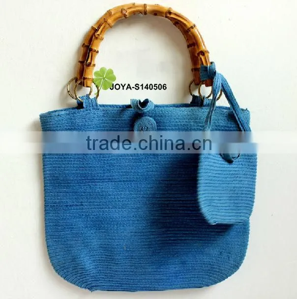 Handmade PP straw shopping bag fashion straw woven basket