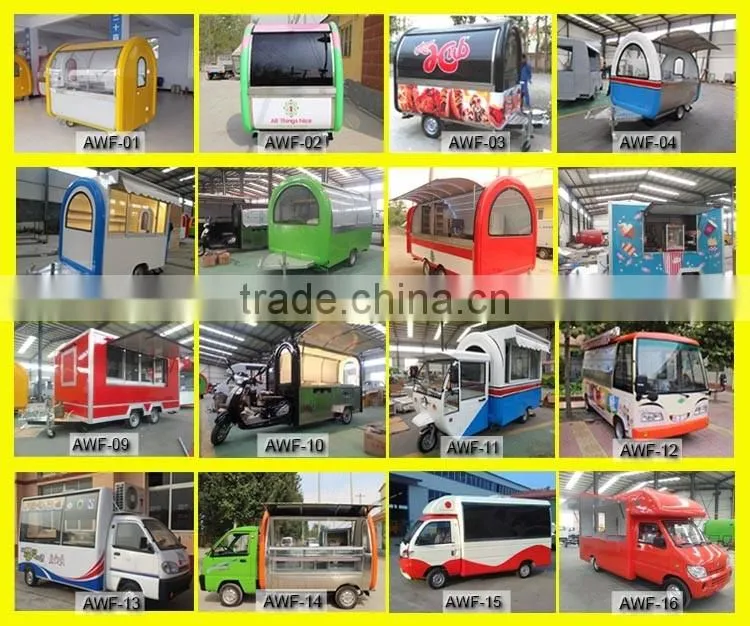 Small Size Mobile Kebab Van With Big Wheels