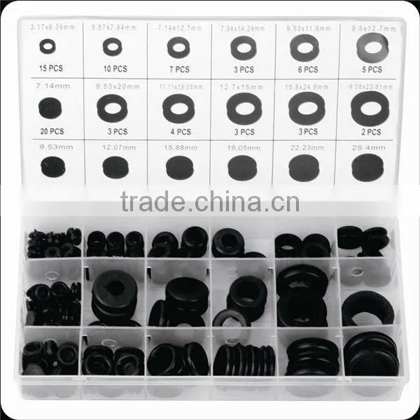 Hardware 125pc Rubber Washer Kit/Assortment/Set
