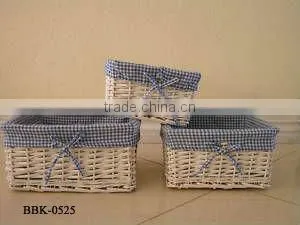 Set of 3 water hyacinth retangle shape baskets (Skype id: july.etop)