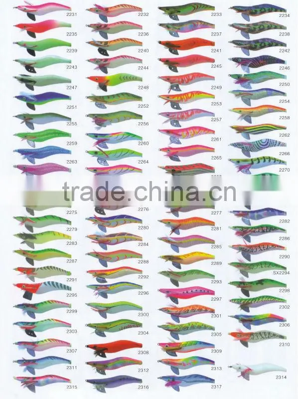 Hard Squid Jig with cloth warped For Fishing