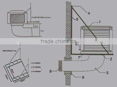 Cooling Only Evaporative Air Cooler Used For Large Place