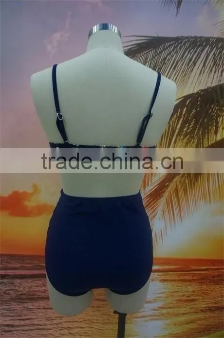 New fashion printed flower women hot sexy high waist bikini