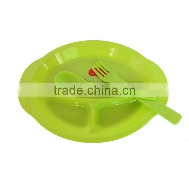 5pcs oval plate plastic unbreakable picnic set