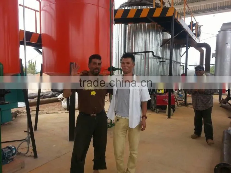 Waste machinery oil /black oil /heavey oil /slage oil to oil with Oil Distillation machine