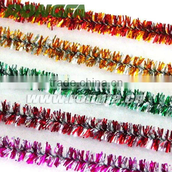 colorful metallic chenille stem christmas decorative tinsel
