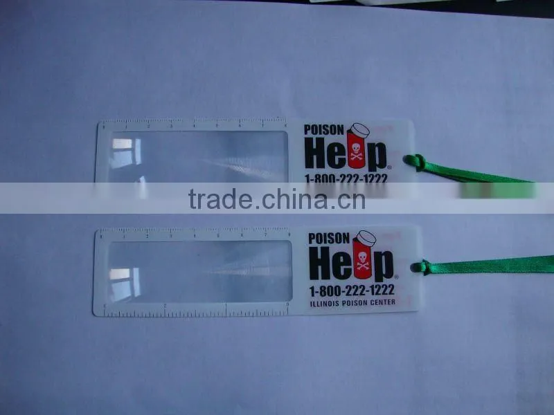 pvc bookmark magnifier, bookmark magnifiers, gift magnifier