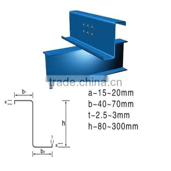 Z Purlin/Z Type Channel/Z Steel For Building Materials