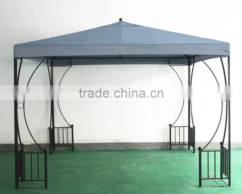 3x3m polyester ornamental garden iron gazebo