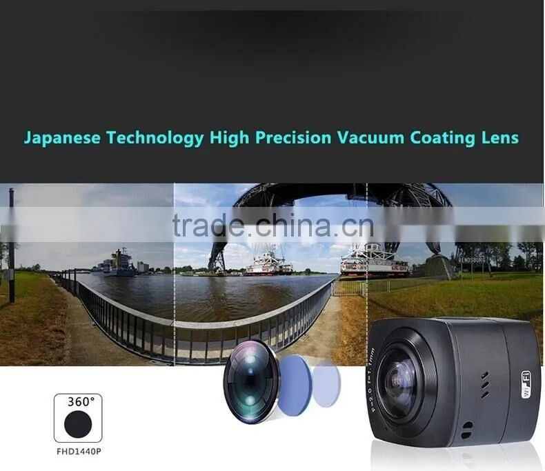New Arrival Waterproof 360 Degree VR Sports Video Camera Wifi Multifunctional Mini Outdoor Portable VR Sports Camera