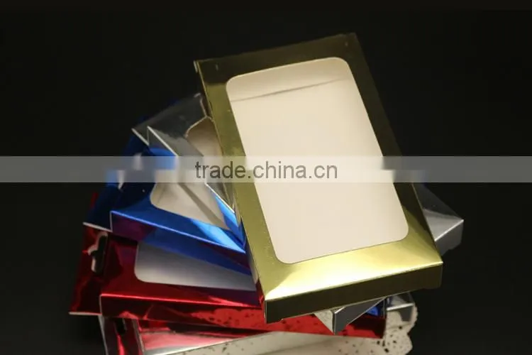 Aluminum paper retail cell phone case packaging,custom box packaging,cell phone packaging paper box