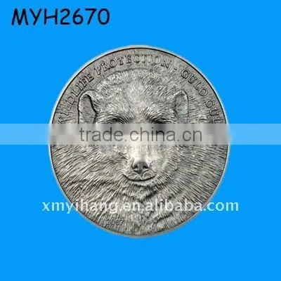 resin Sabertooth Tiger gold medallions coin