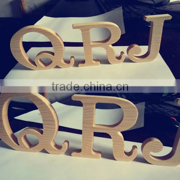 Free standing Unpainted Wooden Lettter Words Natural Pine Wood Home Bedroom Decoration Wooden Crafts Word
