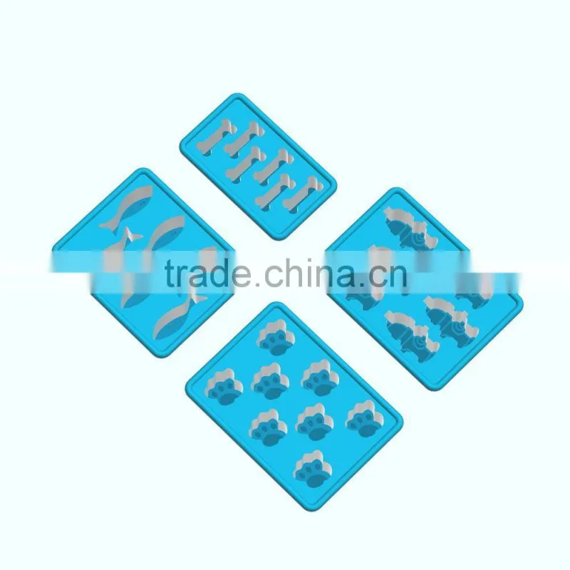 cartoon pattern 6-10 case 100% food grade silicone ice tray