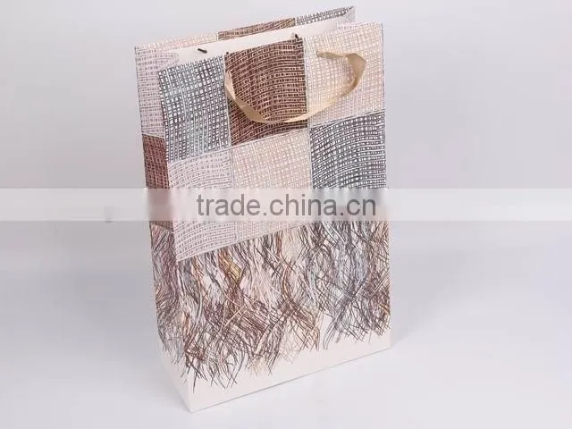 Foldable Gift Bag With Checked Pattern/ Shopping Bag