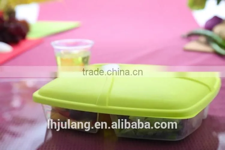 BPA-Free Foodgrade plastic lunch box with fork and knife,plastic lunch box set with fork