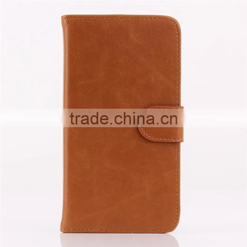 High quality crazy-horse PU card bumper/pocket cell phone case for HTC