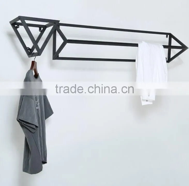 Fashion market floorstanding metal clothing rack