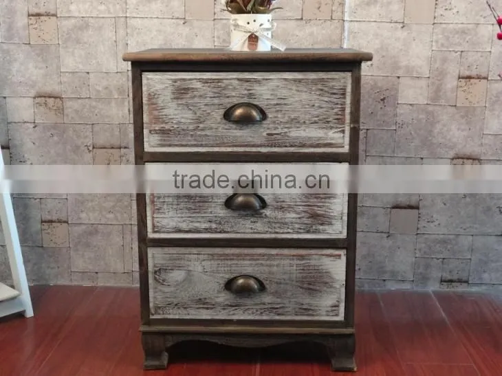 White Wicker Basket Chest Drawers Shabby Furniture Bedroom Bathroom Storage Furniture