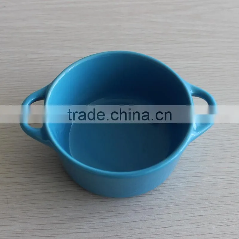 Set of 4 colorful dinnerware ceramic tapas serving set