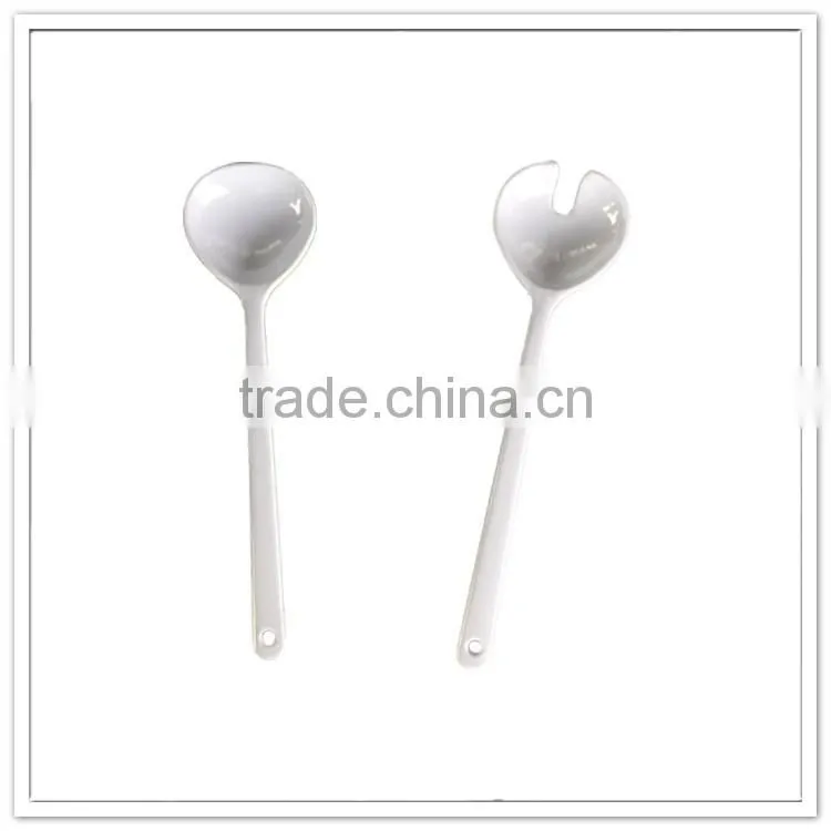 Hotel & Restaurant market selling two colored candy cream salad melamine spoon