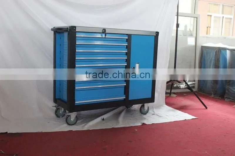 Large size tool cabinet with 9 drawers