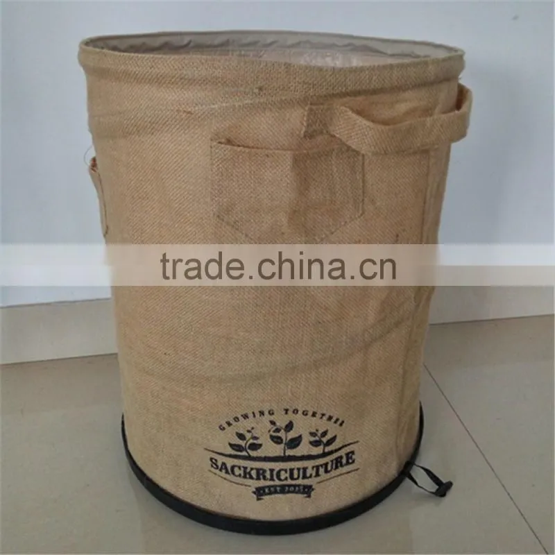 jute pop up garden bag