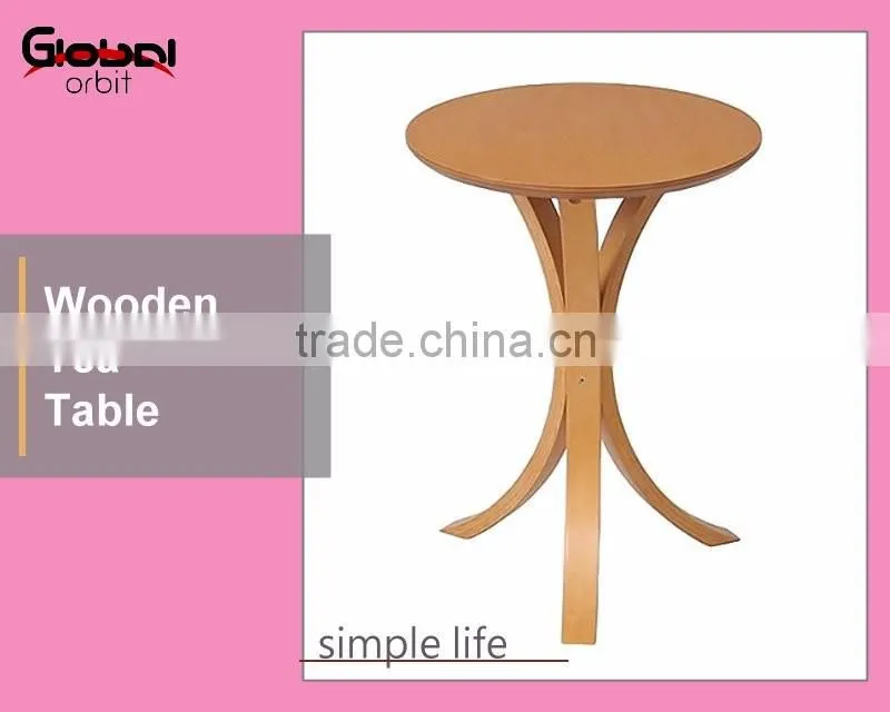 Home Furniture Round Shape Wooden End Tea Table Round High Coffee Table