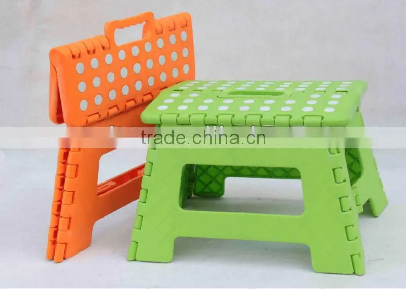 Amazing printing plastic stacking folding stool in home / kitchen/living room