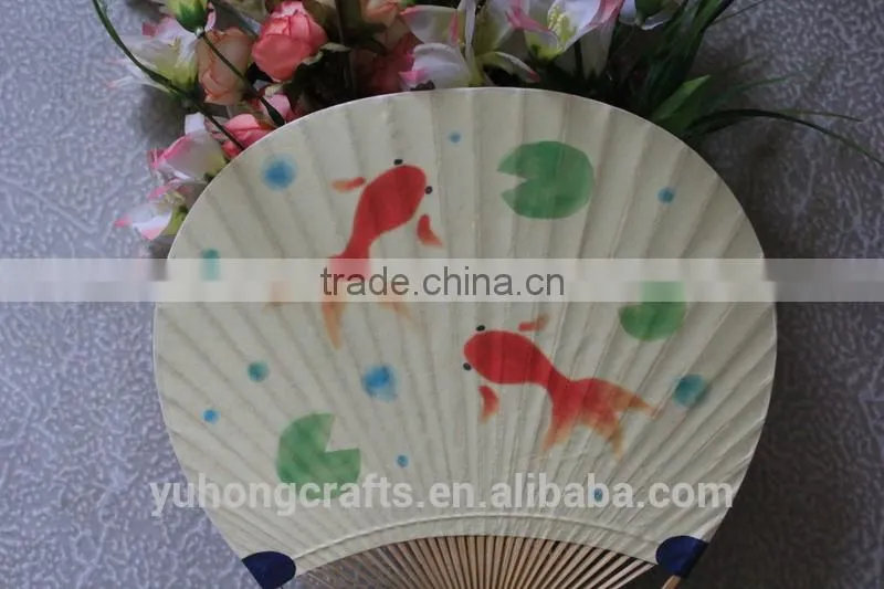 Promotional new style bamboo paper fan