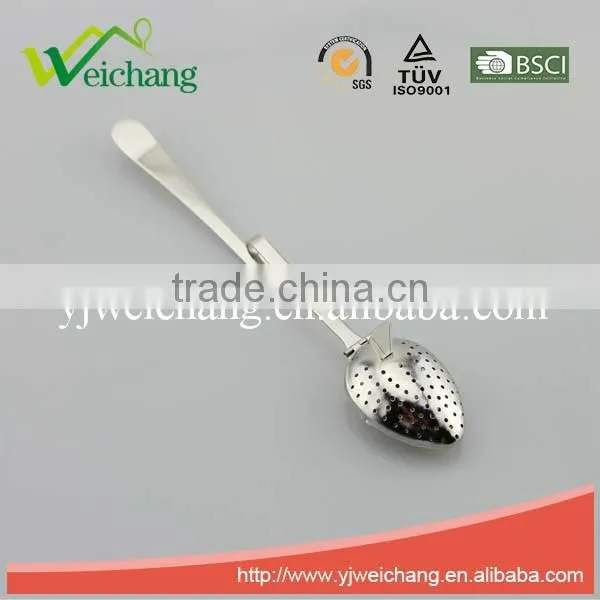 WCTS193 Good quality Stainless Steel Tea tools Tea Strainer Tea Infuser Long bending handle Durable and Rust Resistant