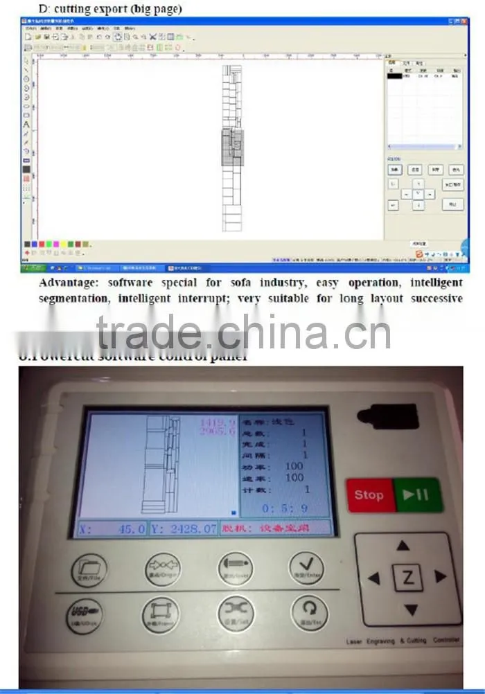 manual roll fabric CO2 cutting machine for sale