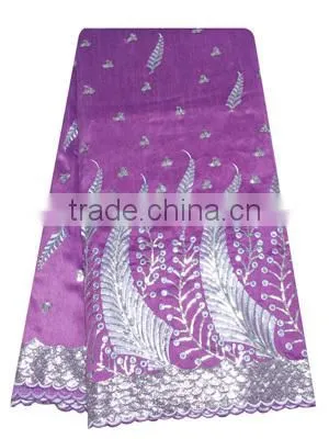 Beaded Raw Silk George Wrappers GP0044 African lace fabrics women dresses