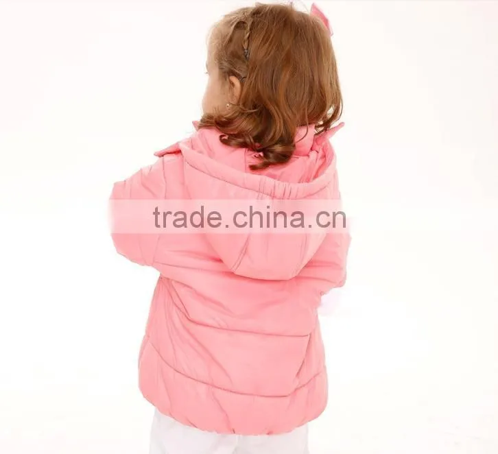 MOM AND BAB kids collect waist baby quilted coat, hot sale girls quilted coats
