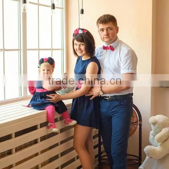 Summer Family Matching Clothing Short Sleeve/sleeveless Mother Daughter Matching Dress