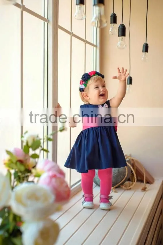 Summer Family Matching Clothing Short Sleeve/sleeveless Mother Daughter Matching Dress