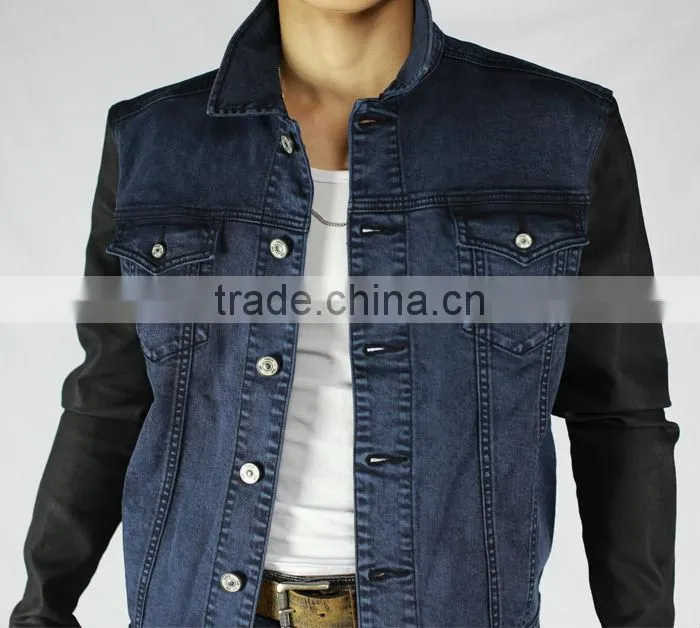 Professional Jeans Manufacturer Patched Mens Jacket