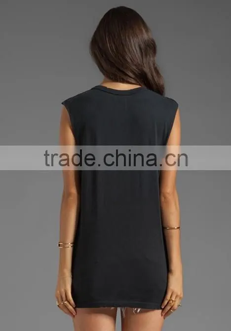 women dance graphic printing tank tops