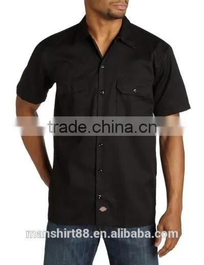 Mens Short Sleeve Formal Work Shirt