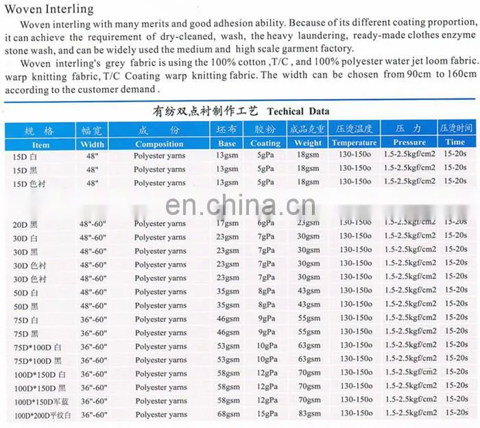 100%polyester dot fuse interlining flower web non woven fusible interlining for Egypt Morocco Pakistan