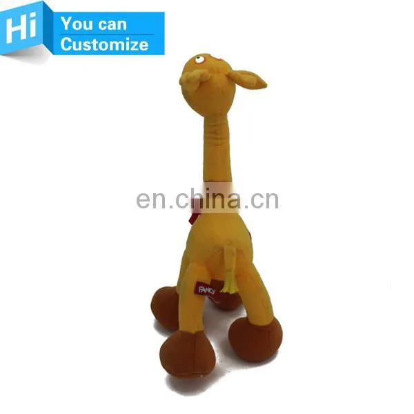 Professional custom soft animal giraffe christmas plush toy
