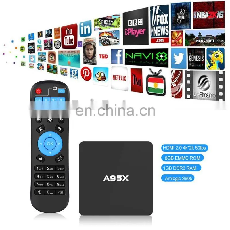 Latest Spanish Language Lan Port RJ-45 1GB/8GB HD 4K Wifi Android 5.1 Media player Amlogic S905 Quad Core TV Box