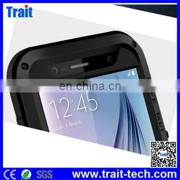WaterProof Powerful Metal Button Touch Screen Gorilla Glass Hybrid Case,Aluminium Case for Samsung G9200 Galaxy S6