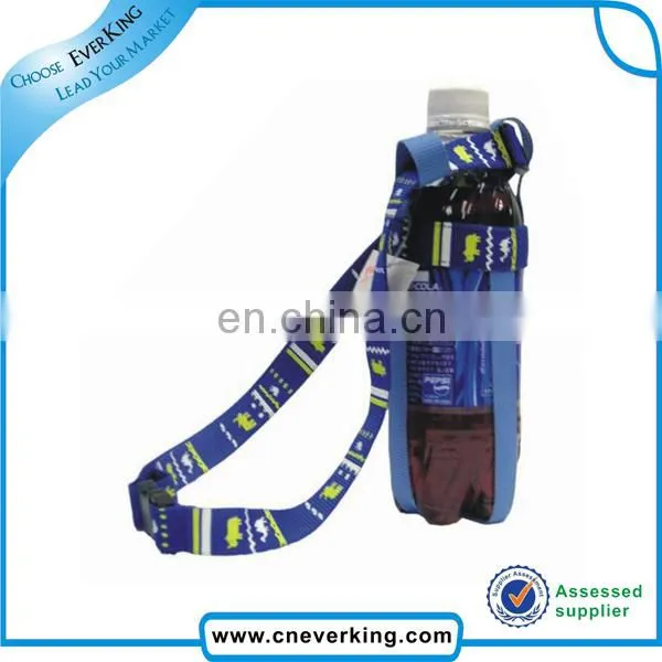 2017 Promotional custom high quality lanyards with bottle holder no minimum order